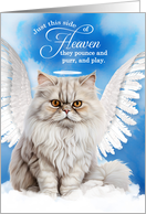 Pet Sympathy Loss of a Cat Cream Persian Angel card