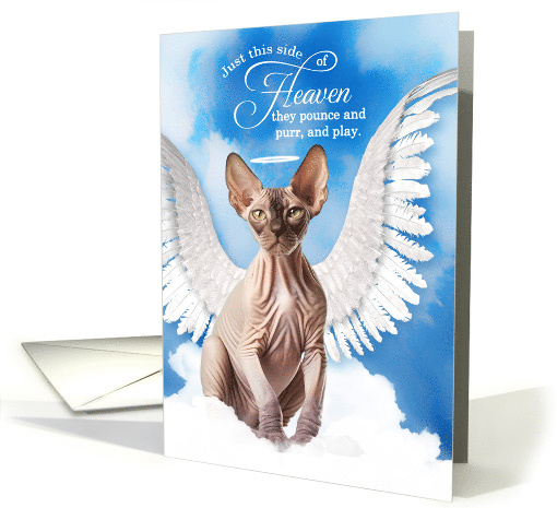 Pet Sympathy Loss of a Cat Sphynx Angel card (1930778)