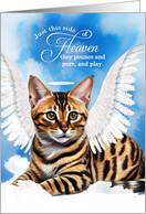 Pet Sympathy Loss of a Cat Toyger Angel card