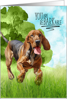 Congratulations reBARKable Bloodhound Dog in the Country card