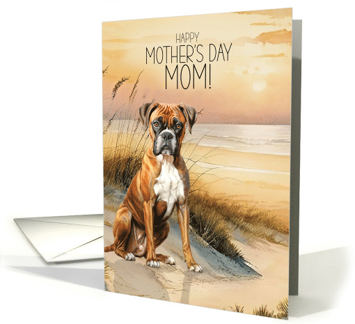 Mother's Day Boxer Dog Beach Cove card (1935738)