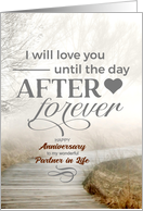 for Life Partner Romantic Anniversary Earthy Foggy Coastal Path card