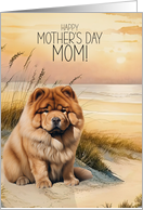Mother’s Day Chow Chow Dog Beach Cove card