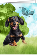 Congratulations reBARKable Dachshund Dog in the Country card