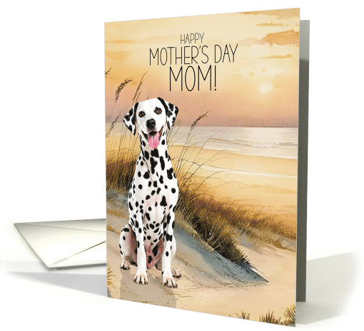 Mother's Day Dalmatian Dog Summer Beach Cove card (1947178)