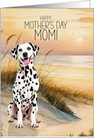 Mother’s Day Dalmatian Dog Summer Beach Cove card
