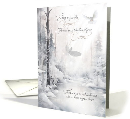 First Christmas without your Life Partner Sentimental Doves card