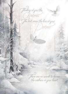 First Christmas without your Life Partner Sentimental Doves