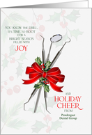 Business Dental Office Joy and Holiday Cheer Custom card