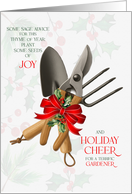 Gardener Sage Advice for Joy and Holiday Cheer card
