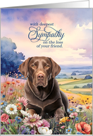 Pet Sympathy Chocolate Labrador Retriever Dog Scenic Vista