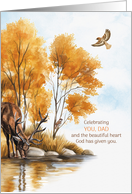 for Dad Christian Birthday Celebrating You Scenic Creek card