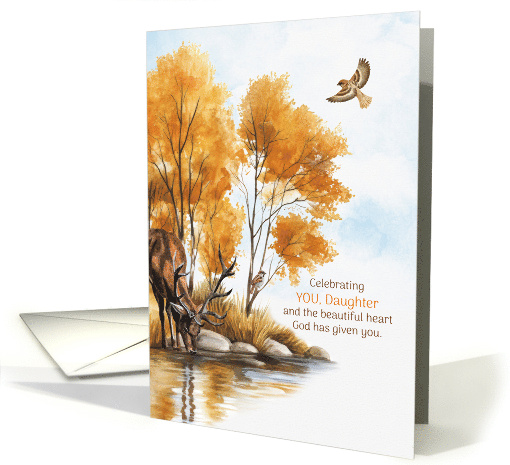for Daughter Christian Birthday Celebrating You Scenic Creek card