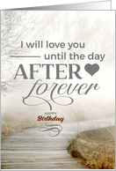 Birthday Foggy Coastal Path with Romantic Message