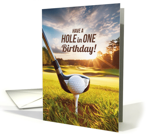 Birthday Golfer Theme Morning Golf Course with Pun card (1977886)