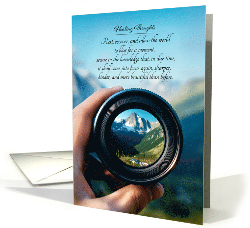 Eye Surgery Get Well Camera Lens Come in to Focus Again card (1989030)