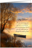 Anniversary Romantic Sunrise Lake and Canoe