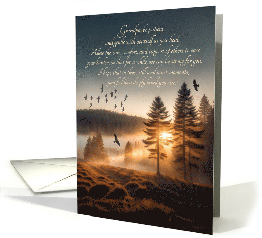 for Grandpa Get Well County Sunrise Pines and Ravens card (1990914)