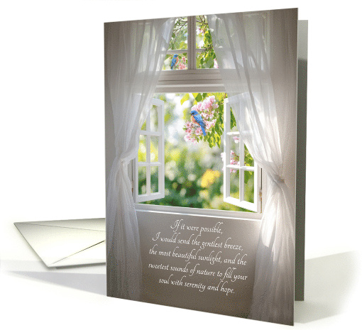 12 Step Recovery Window Light and Bluebirds card (1993748)