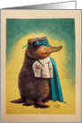 Get Well Soon Doctor Platypus card