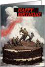 Birthday Humor Iwo Jima Chocolate Cake WW2 Theme card