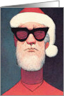 Cool Christmas Santa with Sunglasses card
