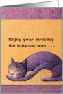Cat Lover Birthday Enjoy Today card