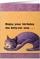 Cat Lover Birthday Enjoy Today card