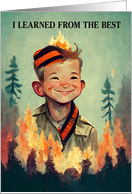 Scout Master or Troop Leader Thank You with Humorous Forest Fire card