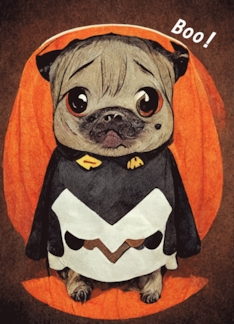 Dog Halloween Pug in...