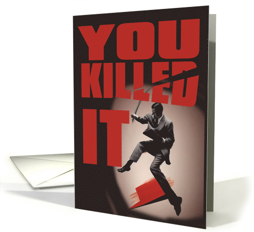 Businessman Recognition with Katana and Film Noire Vibes card