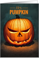 Pumpkin Nickname Halloween with Jack O Lantern card