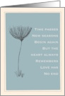 Simple Flower Sketch Remembrance Love card