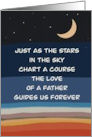 Father’s Day Remembrance Loss of Father Painted Evening Sky card