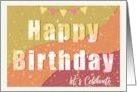 Happy Birthday Let’s Celebrate Typography Confetti card