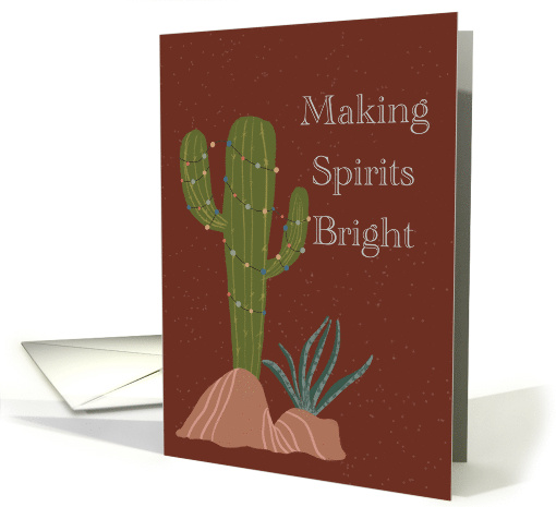 Christmas Cactus SouthWest Christmas Lights card (1746454)