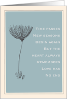 Simple Flower Sketch Remembrance Love card