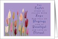 Easter Remembrance Watercolor Whimsical Tulips card