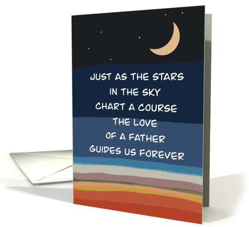 Father's Day Remembrance Loss of Father Painted Evening Sky card