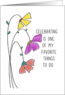 Celebrating You Happy Birthday Friend Whimsical Flowers card