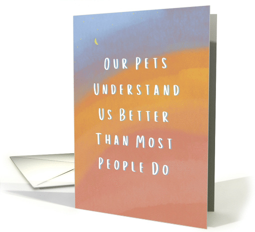Pet Sympathy Typography Abstract Orange & Blue Sunset... (1781168)