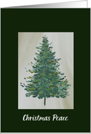 Christmas Peace First Christmas Without A Loved One Simple Pine Tree card