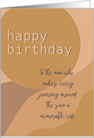 Birthday for a Man Sun Desert Colors card