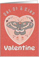 One of a Kind Valentine for Granddaughter Pink Heart and Butterfly card