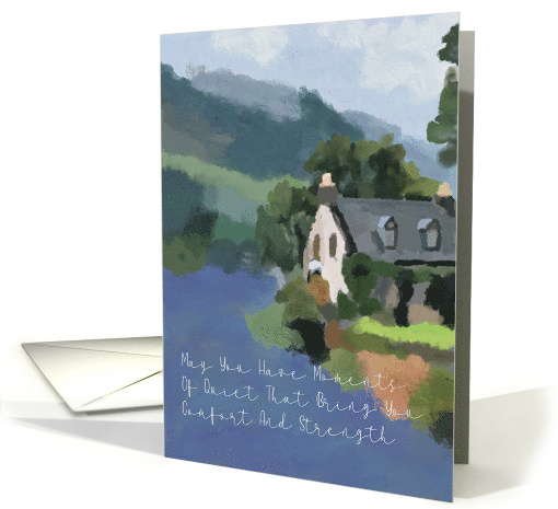 Peaceful Nature Scene with Cottage Sympathy card (1929420)