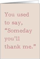 Funny Pink Typography Mother's Day Card