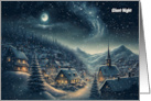 Christmas Silent Night Snowy Winter Landscape card