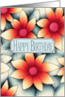 Happy Birthday Colorful Elegant Flowers card