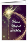 Birthday Magic Wand Magical Sparkles Stars card