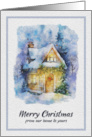 Merry Christmas from Our Home to Yours Watercolor card